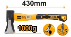Axt 1000g Spaltung INGCO Griff Fiberglas KLC