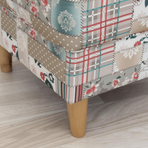 Krila stolica s tabureom, Viorica 1 patchwork tkanina, ASTRID