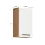 Oberschrank, Lancelot-Eiche/Weiß Extra-Hochglanz HG, VEGA 40 G-72 1F