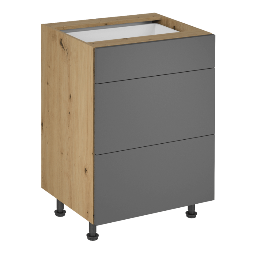 Unterschrank, Artisan-Eiche/Graumatte, LANGEN D60S3