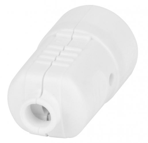Soclu EMOS P0045, IP20, plastic, alb, pentru cablu prelungitor