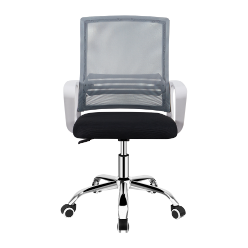Irodai szék, hálószövet szürke/szövet fekete/műanyag fehér, APOLO 2 NEW