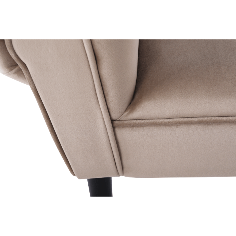 Bank, Samtstoff, beige/schwarz, BURDA