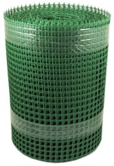Plasă din plastic verde, ochi de 15 x 15 mm, 0,4 x 50 m, XL-TOOLS (promoție)