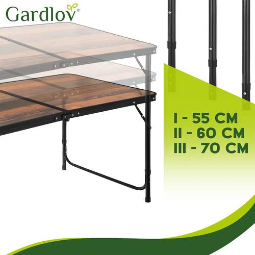 Skladací záhradný stôl + 4 stoličky Gardlov (akce)
