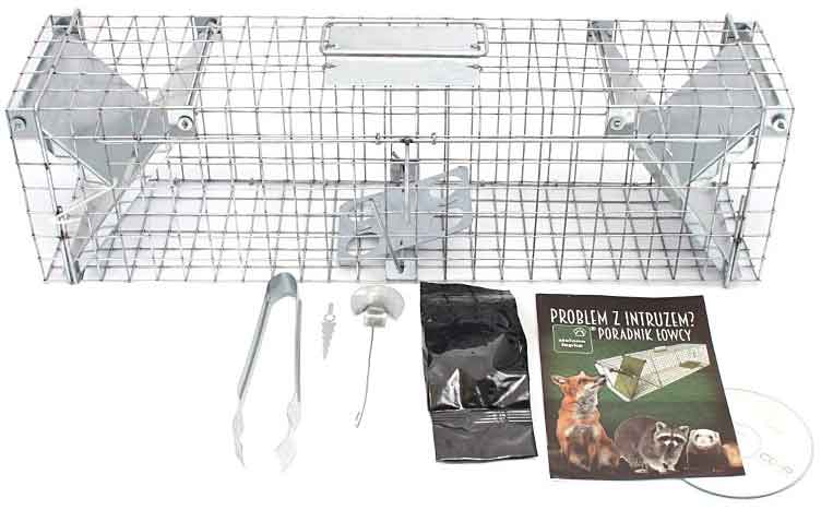 Falle für Marder, Ratten und Nerze, 65x17x20cm, Doppeleingang, XL-TOOLS