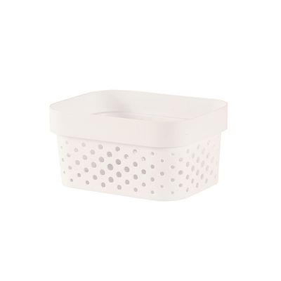 Basket Curver® INFINITY DOTS, 1,4 lit., fehér, 12,5x16,7x8,3 cm