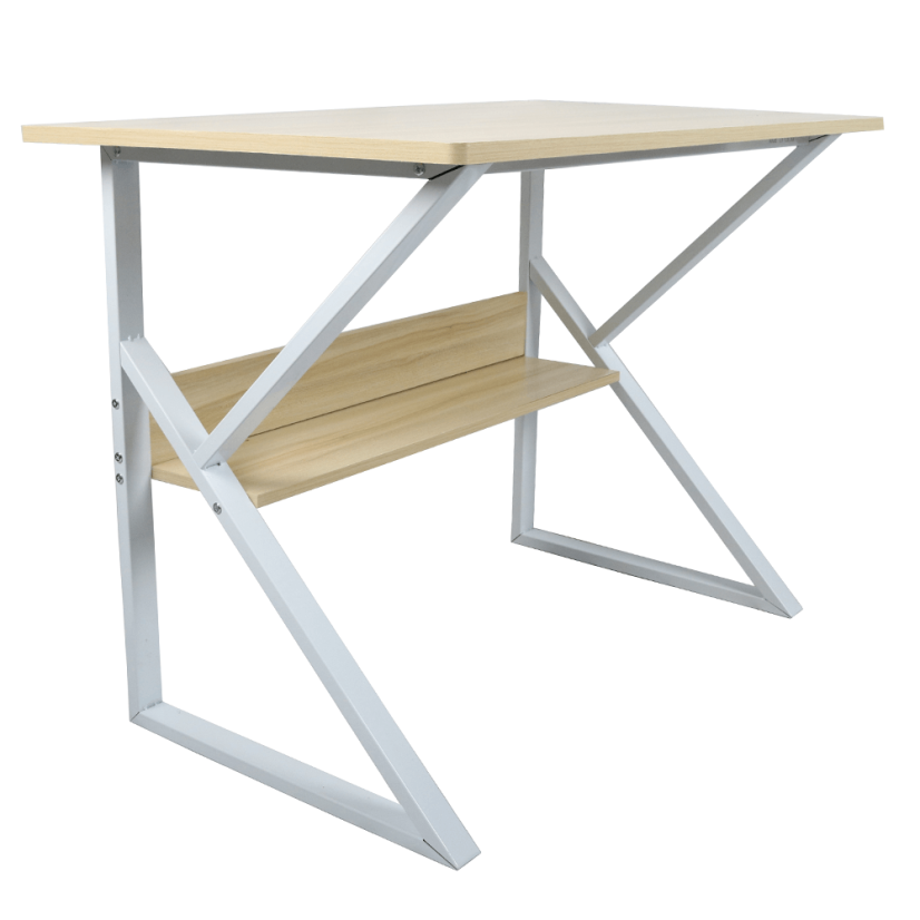 Schreibtisch mit Ablage, Eiche natur/weiß, TARCAL 80