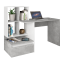 PC-Schreibtisch, Beton/Weiß, NEREO NEU