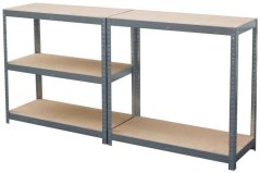 Metallregal mit 5 Fachböden aus MDF-Platte 1800 x 900 x 400 mm, Tragkraft 175 kg, GEKO