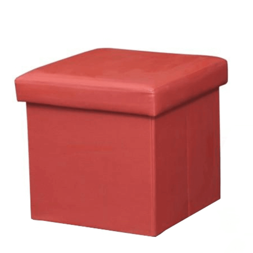 Klapphocker, Kunstleder rot, TELA NEU