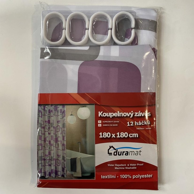 Kupaonska zavjesa 180x180cm DOG