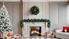 MagicHome Weihnachtskranz, Beere, natur, mit Brombeersträuchern und Tannenzapfen, 45 cm