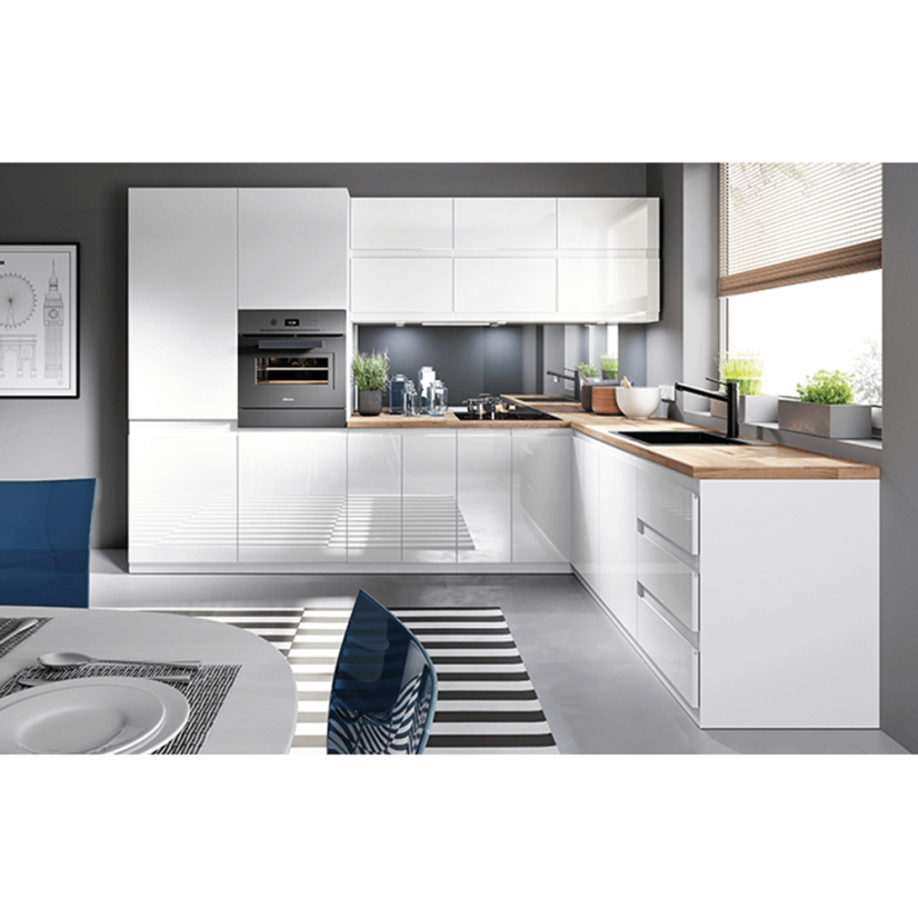 Oberschrank, Weiß/Weiß Extra Hochglanz, AURORA G60N