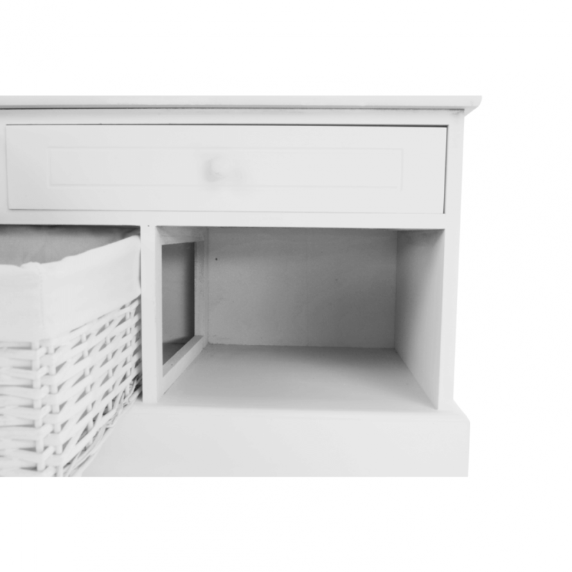Bank mit Stauraum, weiß, BLANCO SY1232