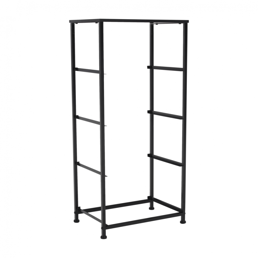 Komoda z szufladami materiałowymi, czarny/ciemnoszary, PALMERA TYP 2 (akce)