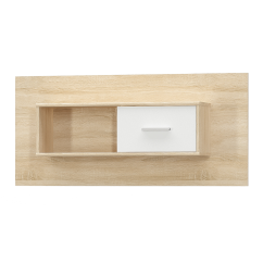 Hängeschrank 1D, Weiß/Sonoma-Eiche, TEYO