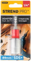 Adapter Strend Pro, 1/4", SDS+, 89 mm, hatlapátos, hatlapátos