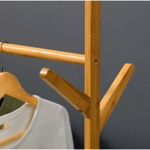 Mobiler Kleiderbügel, Bambus, Breite 80 cm, VIKIR TYP 2
