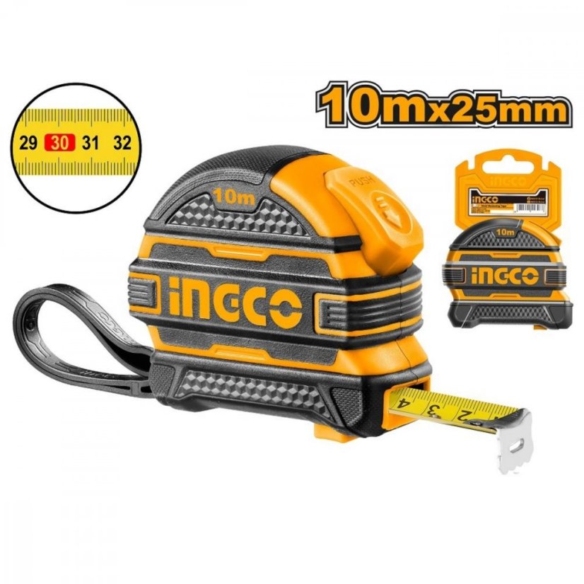 Merilnik 10m/25mm SELFLOCKER INGCO zvinovací KLC