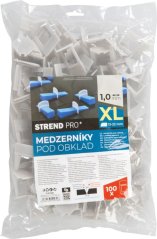 XL Strend Pro távtartó, kiegyenlítő, csempézés alatt, 1,0 mm, 13-22 mm, 100 darabos kiszerelés, műanyag, szürke