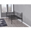 Metalna sofa - krevet za jednu osobu, crna, 90x200, ROZALI