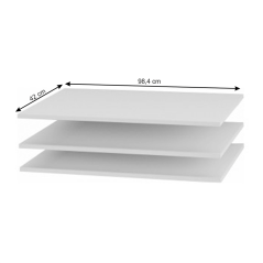 Garderobenregale, weiß, 3-tlg., GABRIELA