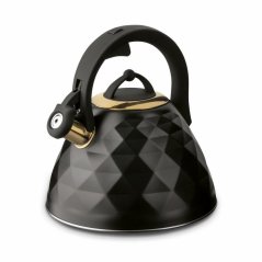 Inox čajnik 3l CRYSTAL crni mat + zlatni