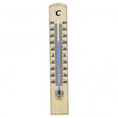 Termometru din lemn de interior 21cm KLC