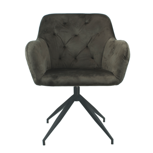 Krzesło obrotowe, brązowa tkanina Velvet/czarny, VELEZA NOWOŚĆ