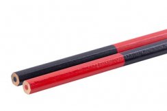 Svinčnik Strend Pro CP0660, mizarski, 175 mm, heksan, rdeče/moder, pak. 12 kosov