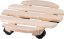 Strend Pro Sockel, 30x7 cm, unter dem Blumentopf, auf Rollen, verschiebbar, Ständer, max. 50 kg, Holz, rund