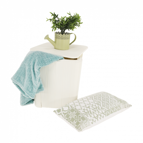 Vrtna kutija za odlaganje/stolić, bijela, IBLIS