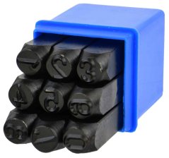 Zestaw stempli do metalu, cyfry 10 mm, GEKO