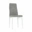 Krzesło, jasnoszara tkanina/biały metal, COLETA NOVA