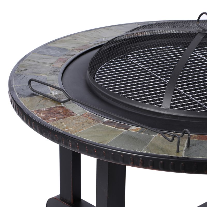 Strend Pro Grill Kamin, Metall, 4 Hocker, 105x75 cm