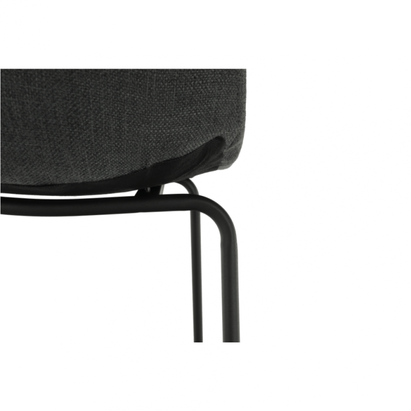 Barhocker, dunkelgrauer Stoff/Metall, MARIOLA 2 NEU