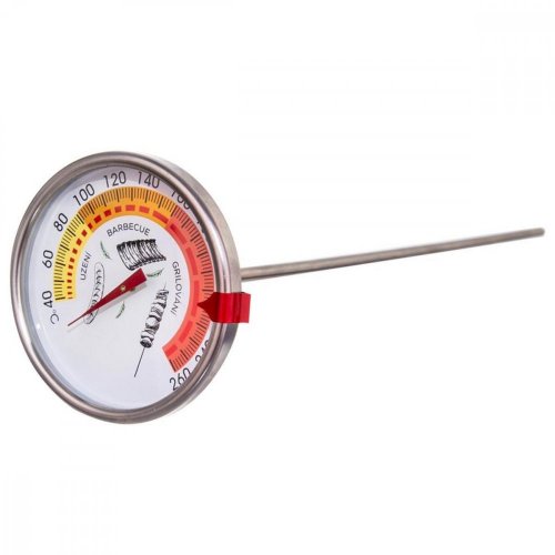 Termometer za kadilnico iz nerjavečega jekla dia. 7,5 cm s sponko