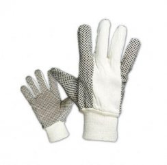 Rękawiczki bawełniane, PVC w kropki OSPREY nr 10 szt. 12 szt. KLC