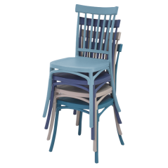 Stapelstuhl, blau, SAZEN