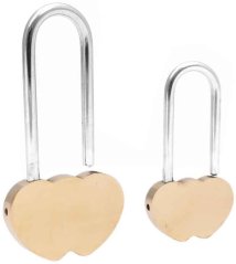 Lacăt în formă de inimă pentru gravură, 50 mm, fără cheie, XL-TOOLS (promoție)