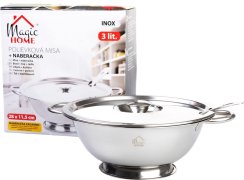MagicHome zdjela za juhu s kutlačom, 3 litre, terine, nehrđajući čelik