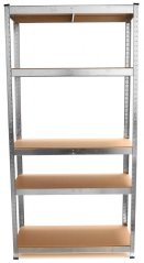 Metallregal mit 5 Fachböden aus MDF-Platte 1800 x 900 x 400 mm, Tragkraft 175 kg, GEKO