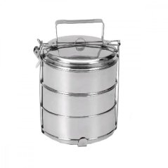 Farfurie de prânz din oțel inoxidabil 3x16 cm KLC