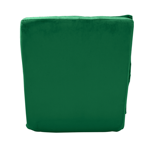 Klappbare Chaiselongue für den Boden, Samtstoff grün, ULIMA