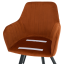 Designer-Sessel, Terrakotta-Samtstoff, AURIL