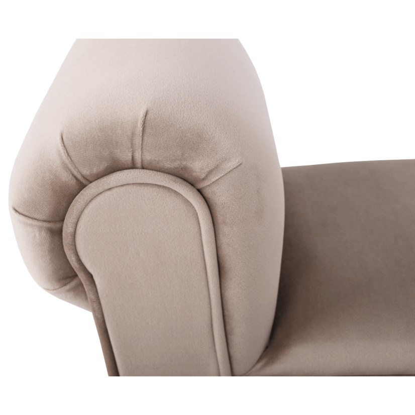 Bank, Samtstoff, beige/schwarz, BURDA