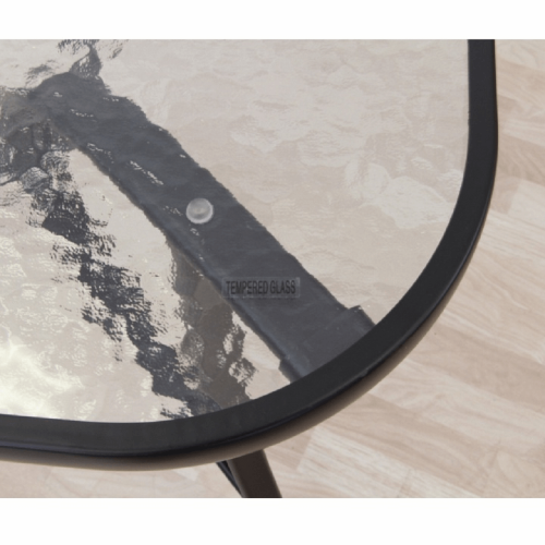 Jedilna miza, kaljeno steklo/jeklo, 150x90 cm, PASTER