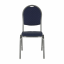 Židle, stohovatelná, látka modrá/šedý rám, JEFF 2 NEW - AKCE