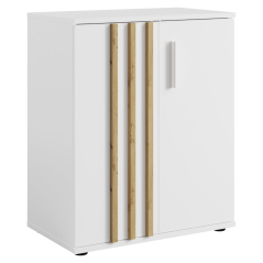 Komoda, 2D, rzemieślnik biały/dub, TOLIS TYP 1